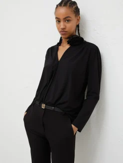Blusa Con Nastro E Fiore*Marella Hot