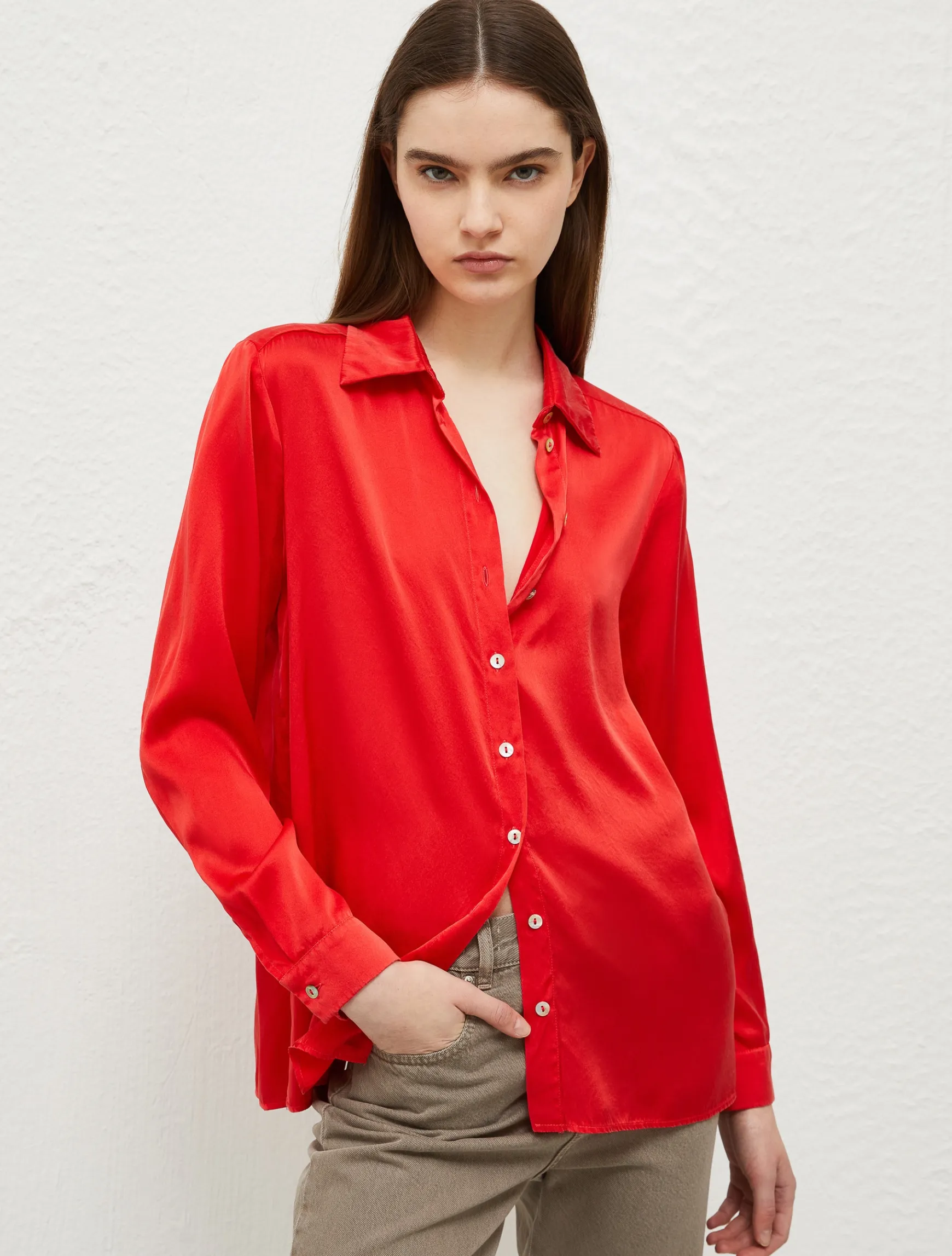 Camicia In Raso Di Seta*Marella Best