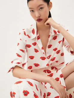 Camicia In Satin Stampa Fantasia*Marella New