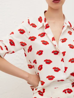 Camicia In Satin Stampa Fantasia*Marella New