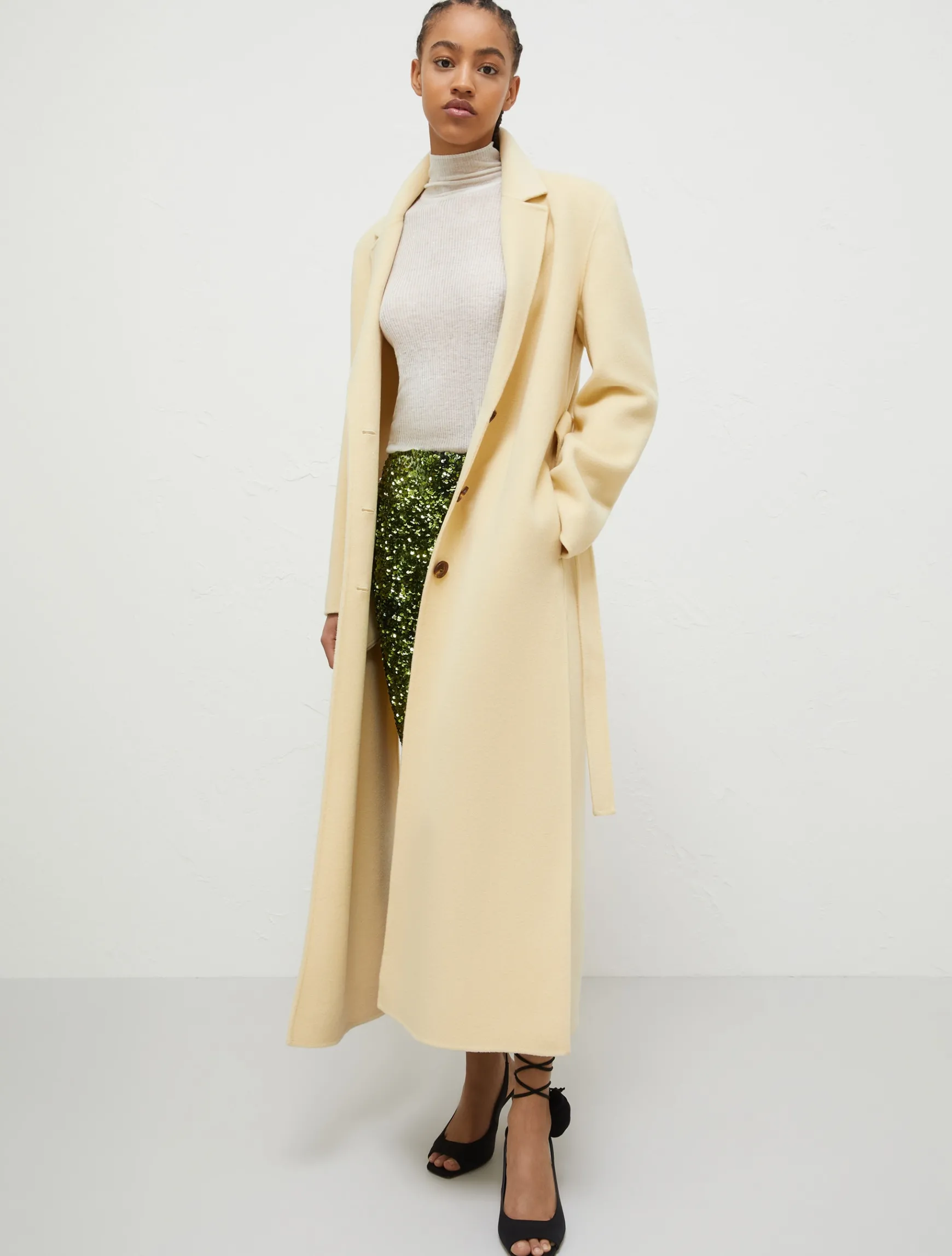 Cappotto Lungo In Double Di Lana*Marella New