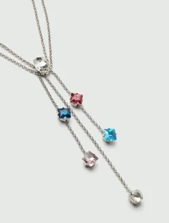 Collana Lunga Con Cristalli Multicolor*Marella New