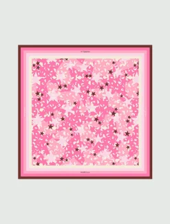Foulard In Seta Stampa Stelle*Marella New