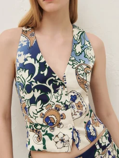 Gilet In Raso Stampato*Marella Sale
