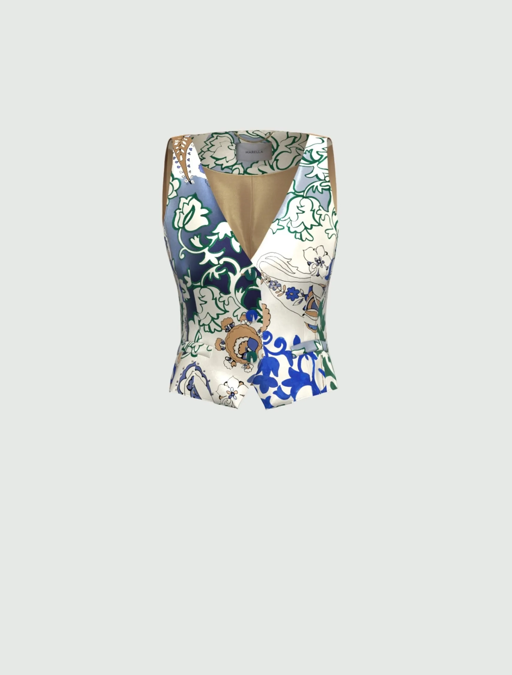 Gilet In Raso Stampato*Marella Sale