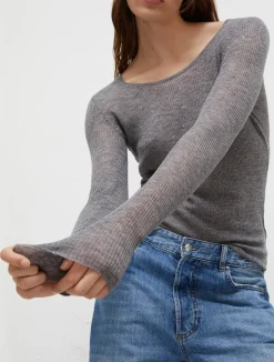 Maglia A Coste Aderente*Marella Online