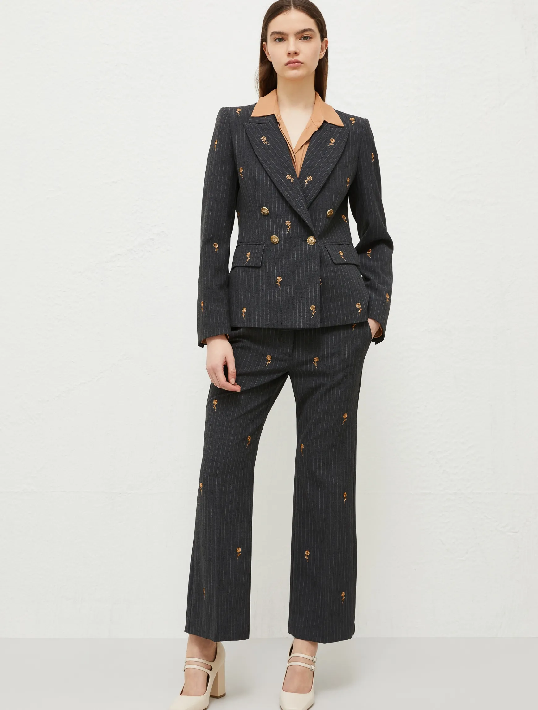 Pantaloni Flare Con Ricami*Marella