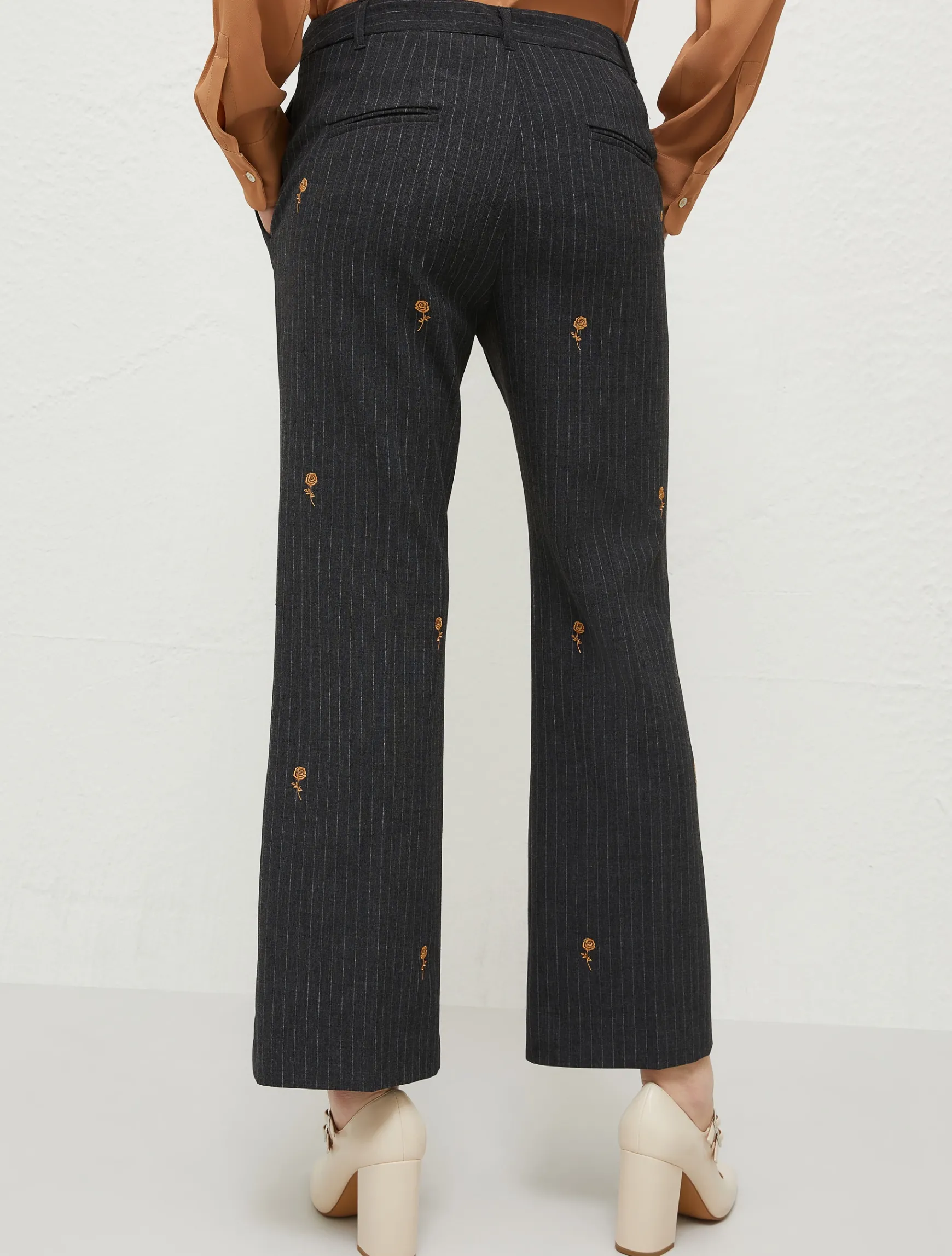 Pantaloni Flare Con Ricami*Marella