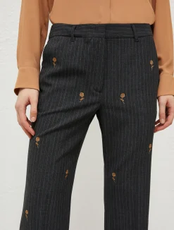Pantaloni Flare Con Ricami*Marella