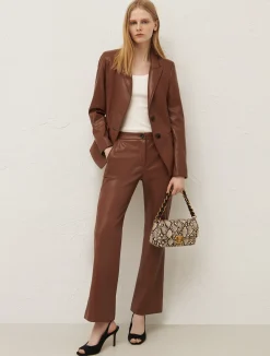 Pantaloni Flare In Jersey Spalmato*Marella Outlet