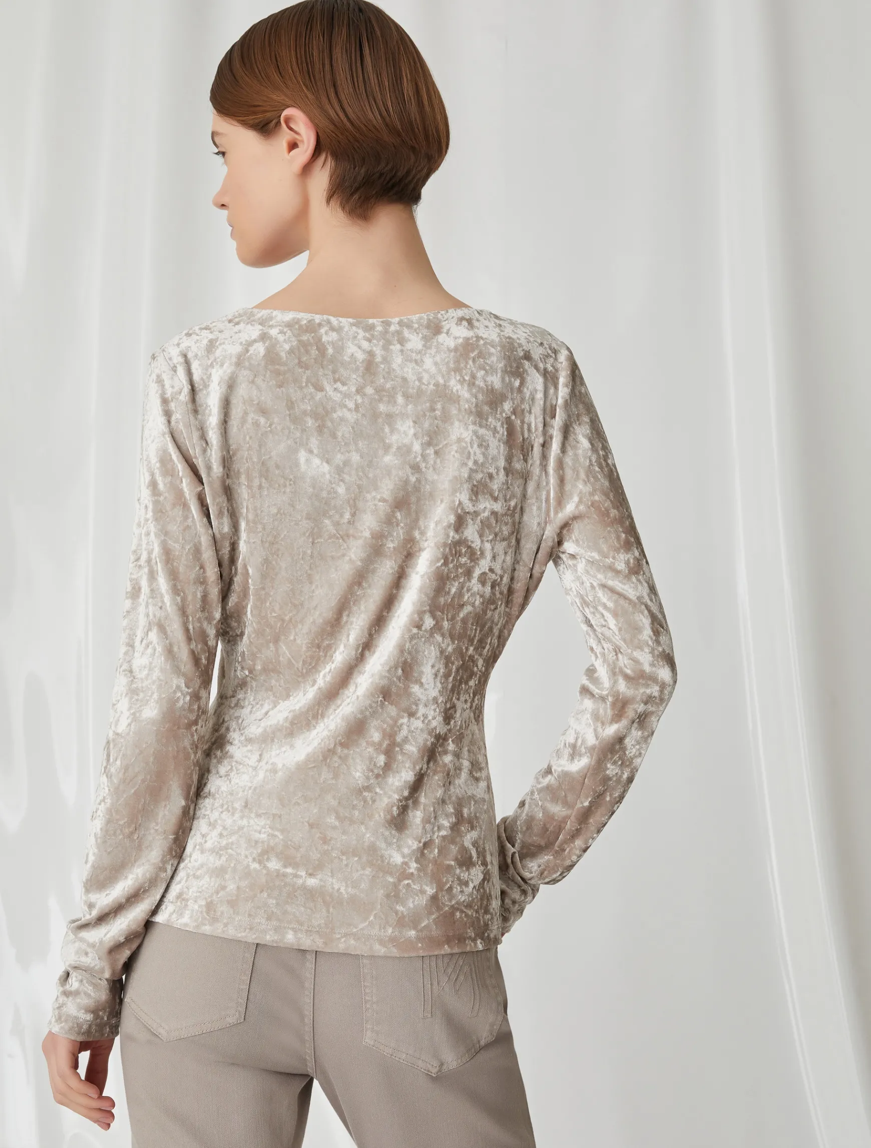 T-shirt In Velluto*Marella Outlet